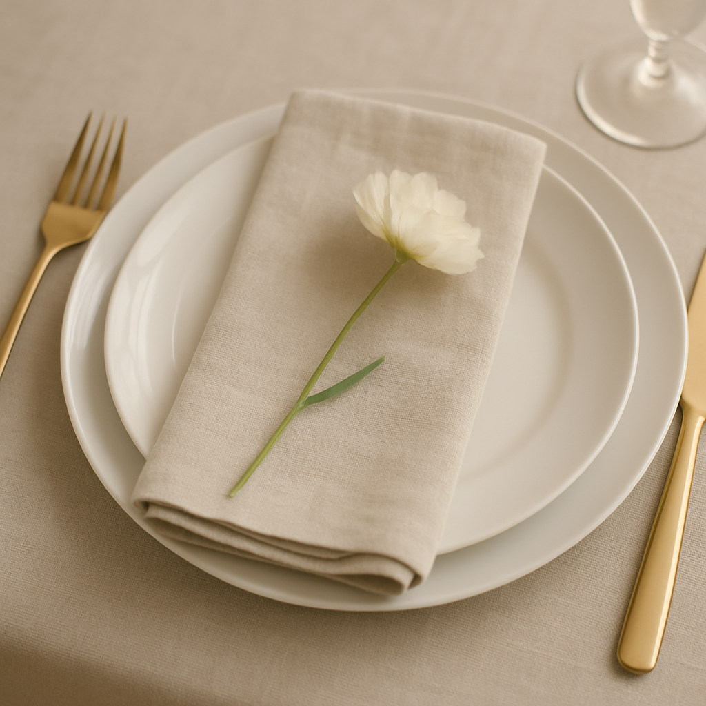 Elegant gold place setting
