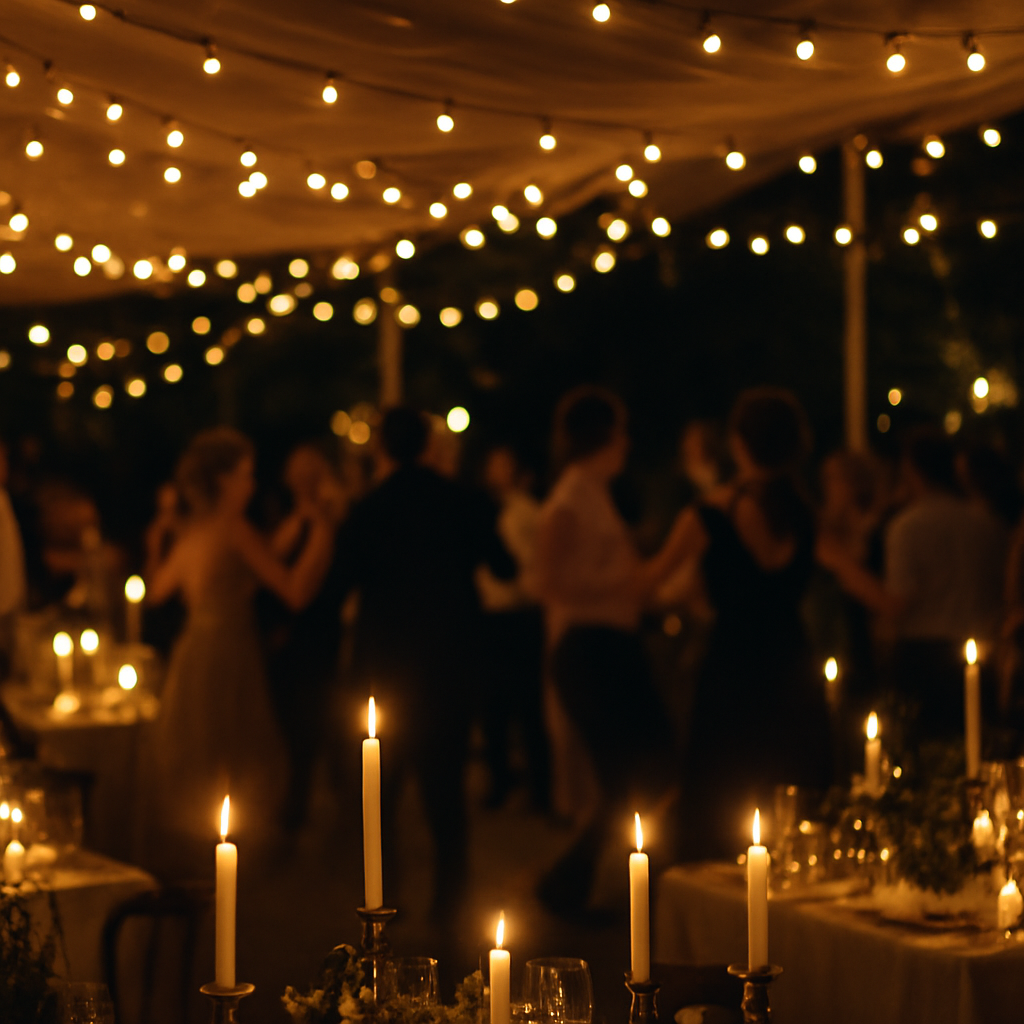 Evening reception under warm lights